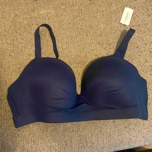 Soma Enbliss Wireless Bra Size 42C Nightfall Navy Blue Smooth Adjust Straps NEW
